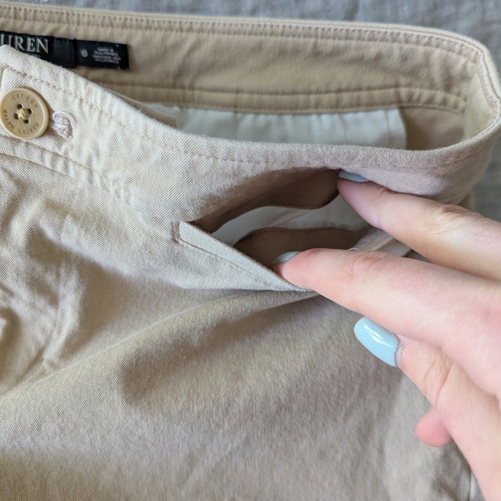 Ralph Lauren Straight Leg Khaki Pants Size 6 - Picture 4 of 7